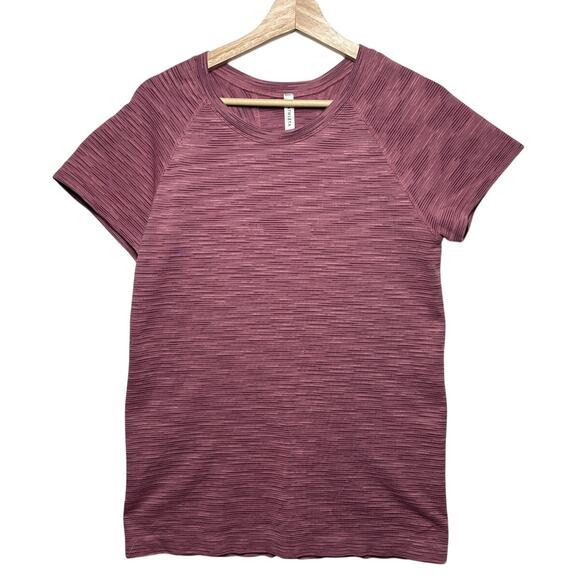 Athleta Momentum Spacedye Tee Eros Pink Size XL Activewear Sporty Workout Gym - Picture 1 of 8